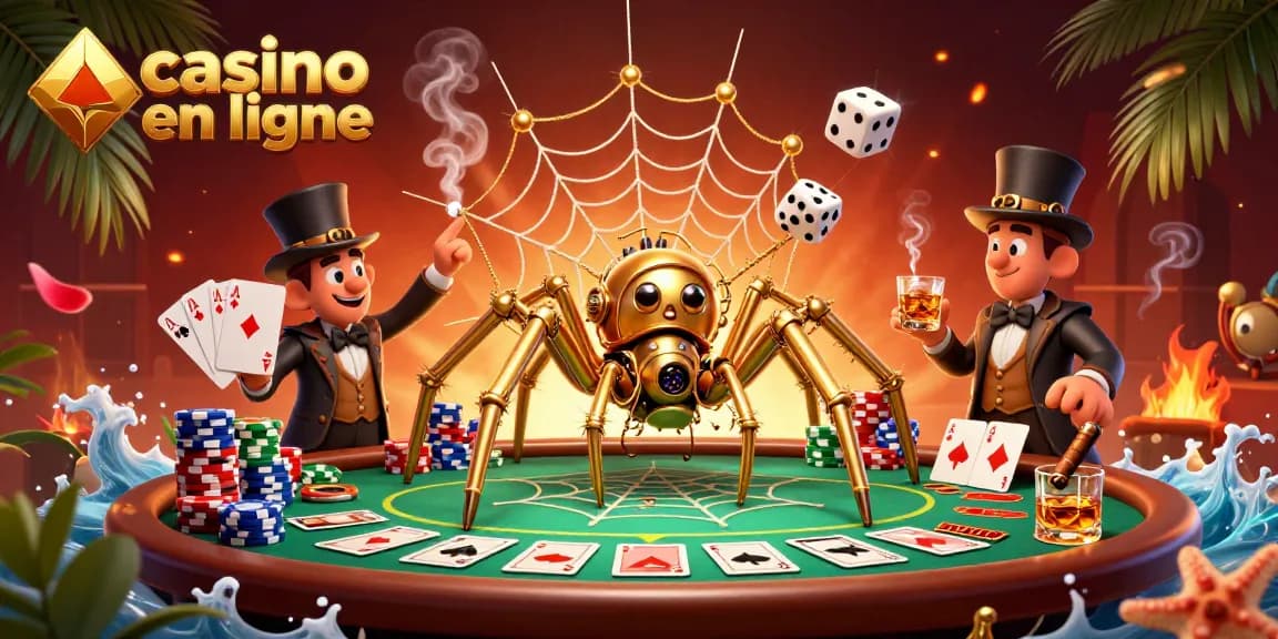Dévoilez les stratégies des jeux dans le casino en ligne avec cette illustration complexe.