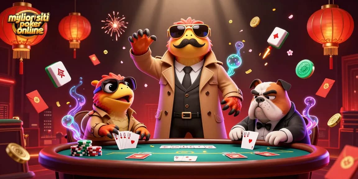 I migliori siti poker online: rapaci in cappa al casinò con elementi di gioco e luci brillanti.