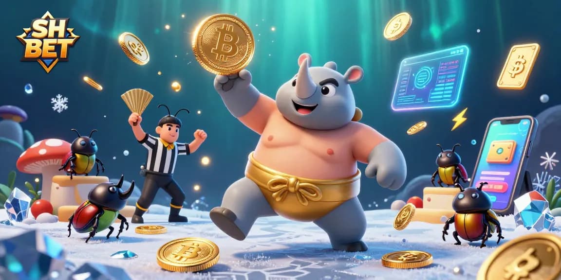 Win big with SH BET in this exciting 3D cartoon illustration of a dynamic gaming scene!