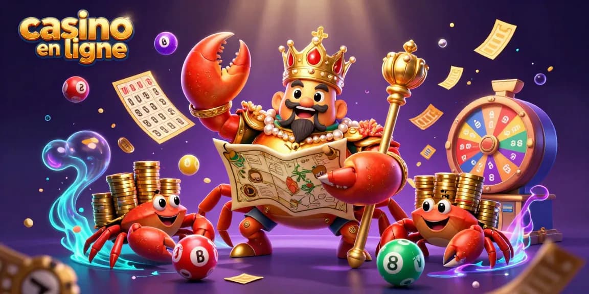 Jouez au casino en ligne avec le roi des crabes et des jeux palpitants.