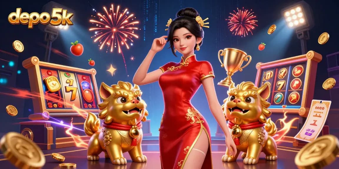 Experience exciting gameplay with depo 5k at an engaging casino scene filled with vibrant elements.