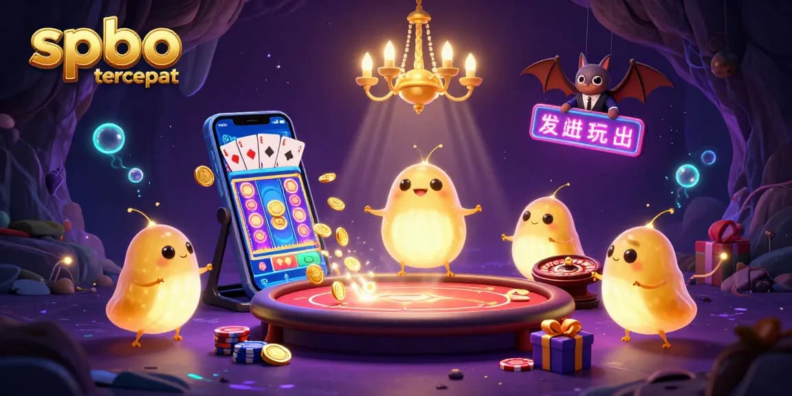Experience the thrill of spbo tercepat in a vibrant cave casino with glowworms and games.