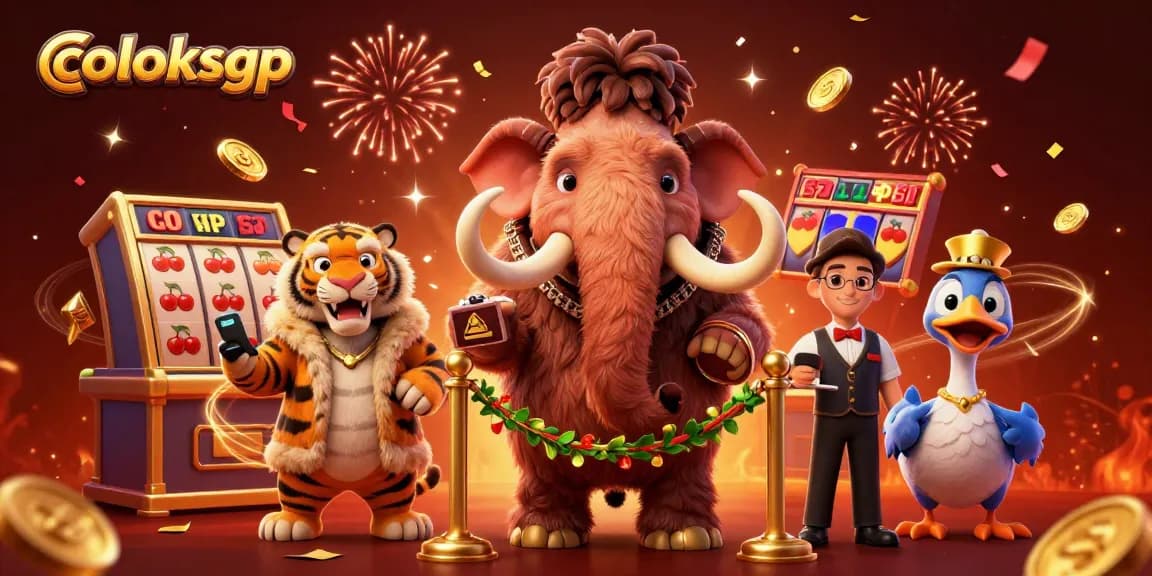 Experience thrilling gameplay with coloksgp at a vibrant casino with mammoth bouncers and lucky slot reels.