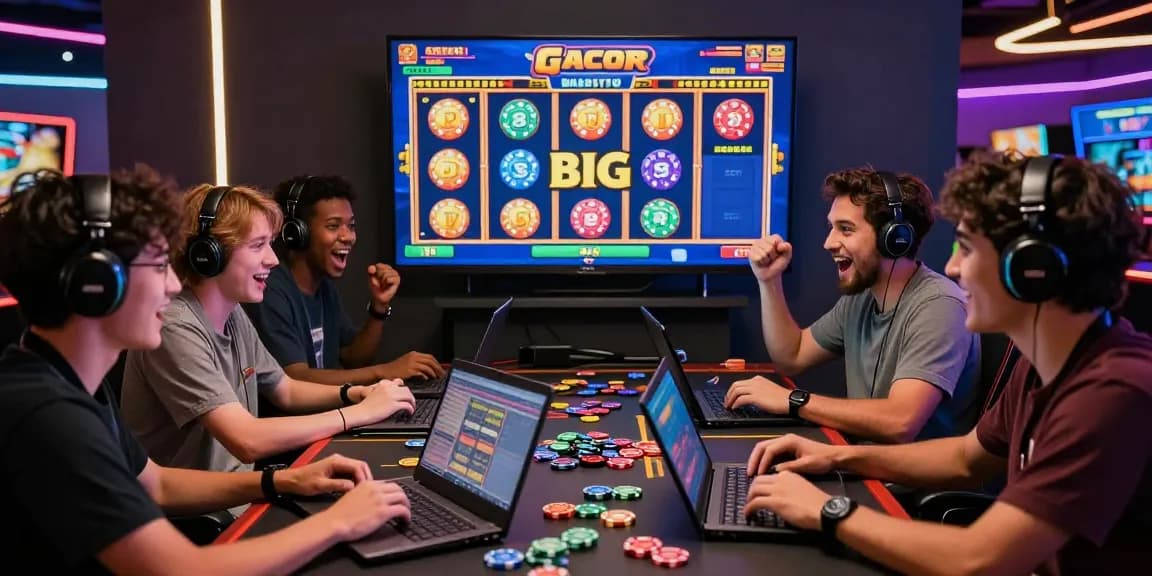 Pengalaman bermain slot gacor yang seru dengan pemain aktif di layar besar.
