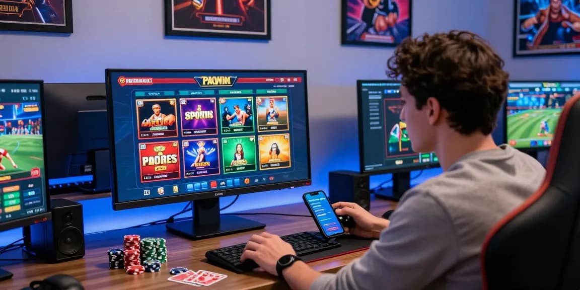 Engaged player experiencing link alternatif hero138 at a vibrant online gambling platform.