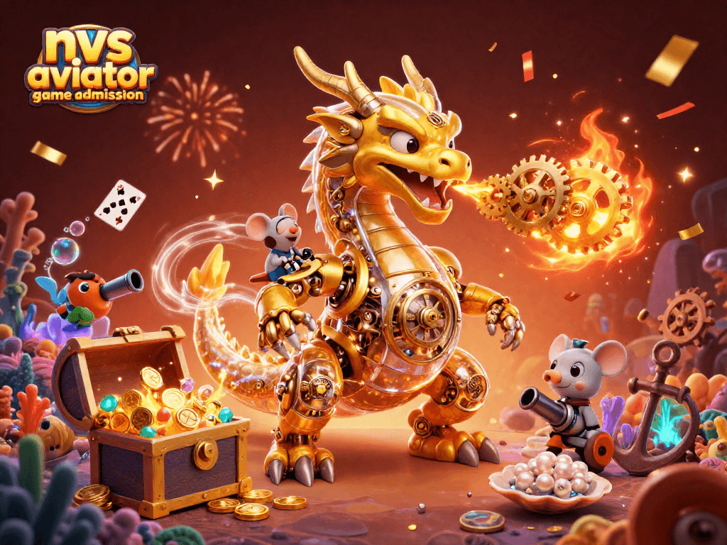 Play the thrilling nvs aviator game admission in this vibrant 3D casino illustration.