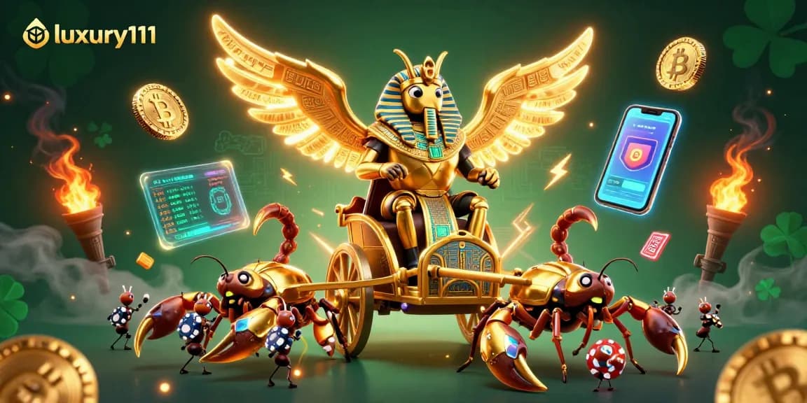 Experience thrilling gameplay with luxury111 in this vibrant casino-themed illustration.