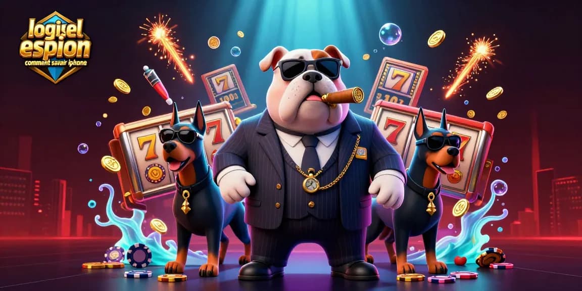 Détectez logiciel espion comment savoir iphone avec cette illustration dynamique de casino, pleine de couleurs et d'action.