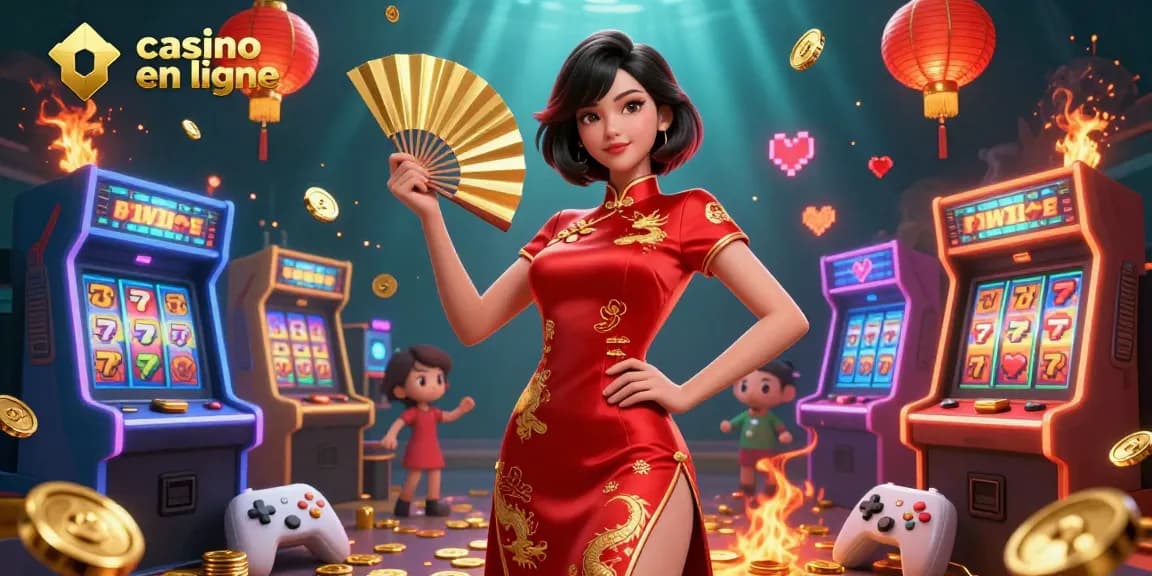 Vivez l'excitation des casinos en ligne avec un gameplay dynamique et des visuels éblouissants dans cette illustration 3D.