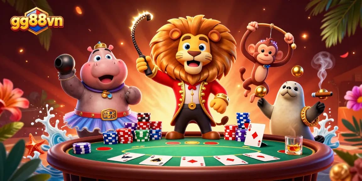 Experience winning strategies at gg88vn with this vibrant casino illustration showcasing exciting gameplay.