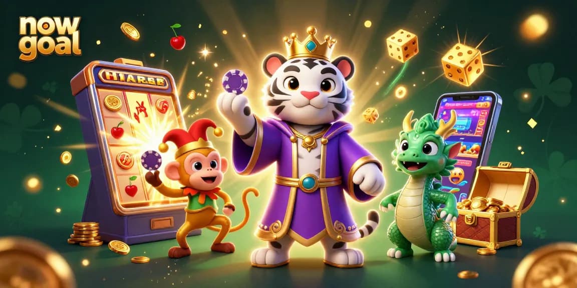 Experience the thrill of now goal with our stunning casino-themed 3D illustration showcasing lively characters and dynamic game elements.