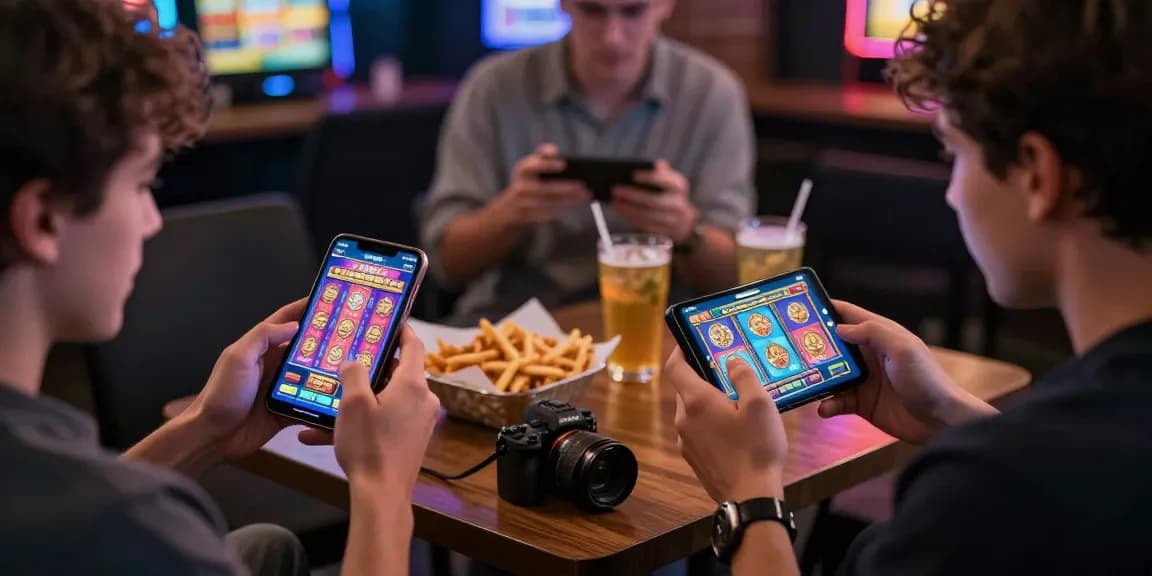 Pengalaman bermain slot gacor di diana4d dengan ponsel, cemilan, dan suasana ceria.