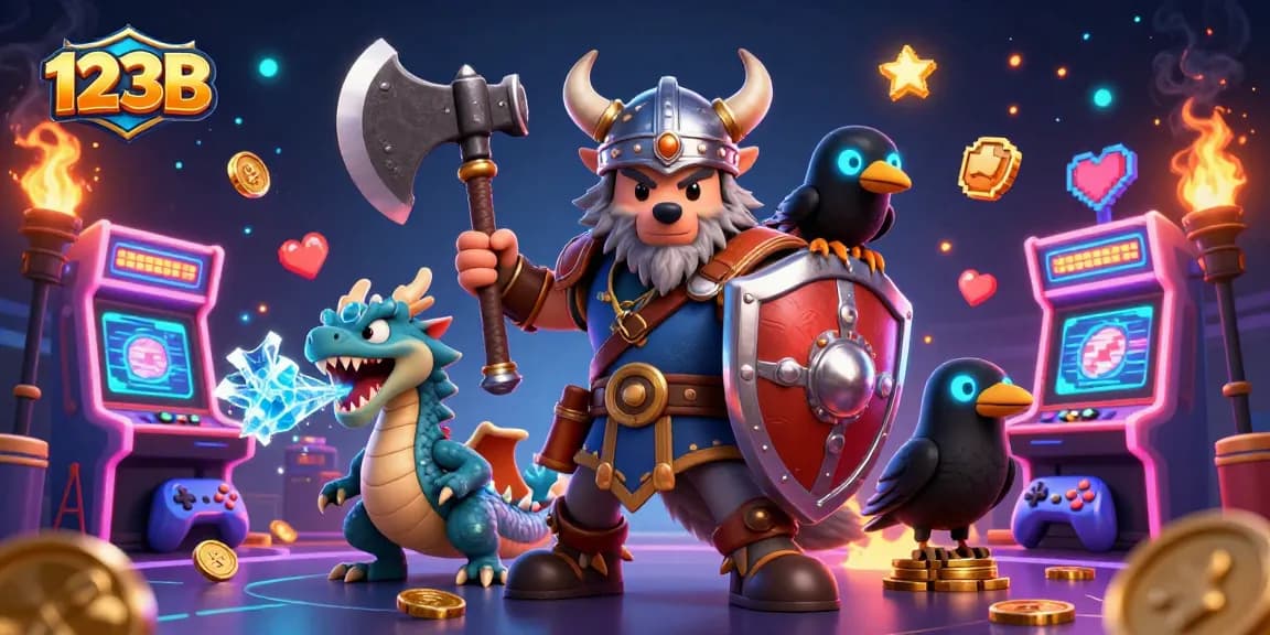 Experience thrilling games at 123B, where Viking warriors and dragons enrich the casino excitement.