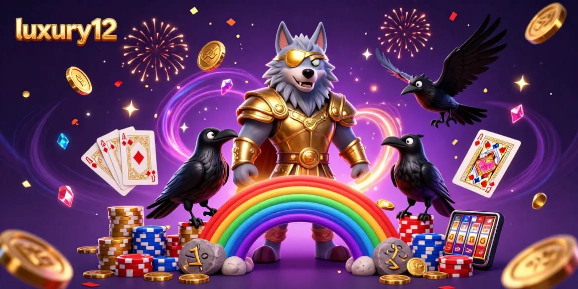 Engage with luxury12 to win big; vibrant casino scene featuring slot reels and colorful poker chips.