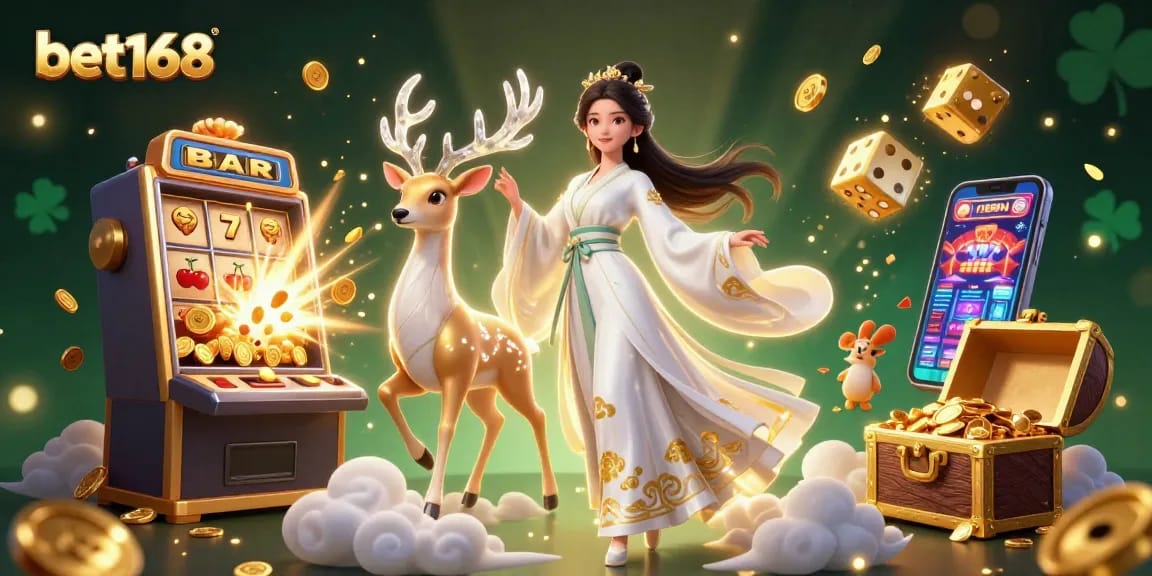 Engage with bet168’s thrilling casino atmosphere featuring rich 3D art of games and fortune.
