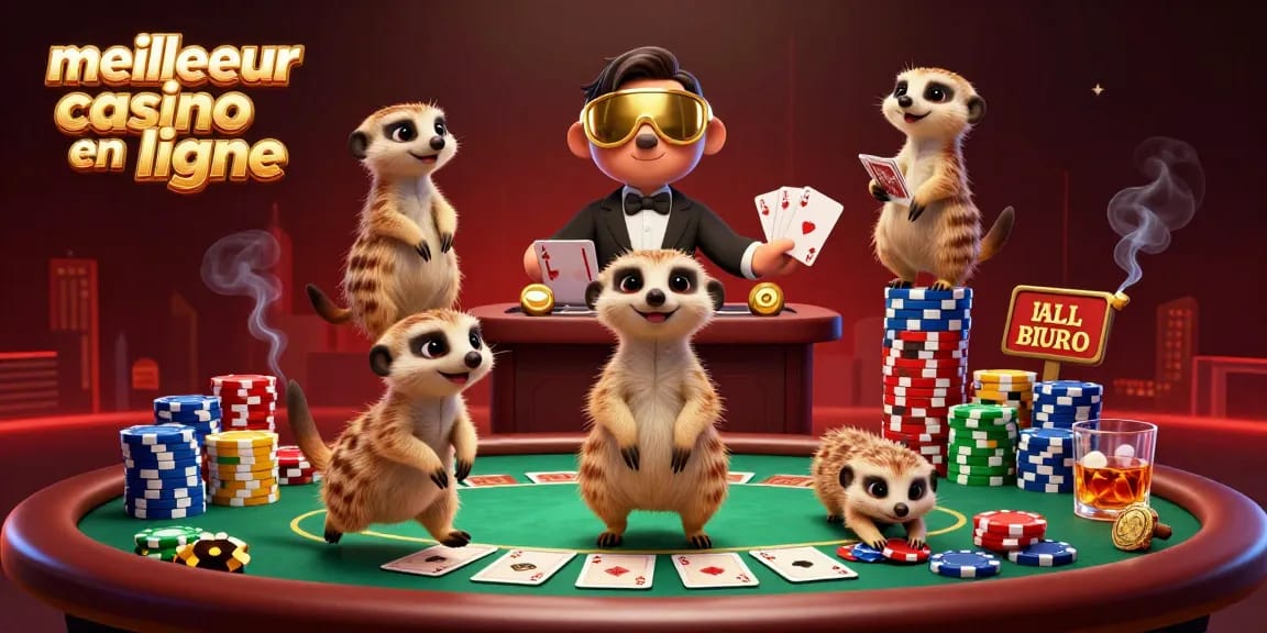 Jouer au meilleur casino en ligne avec des suricates excitants en pleine action.