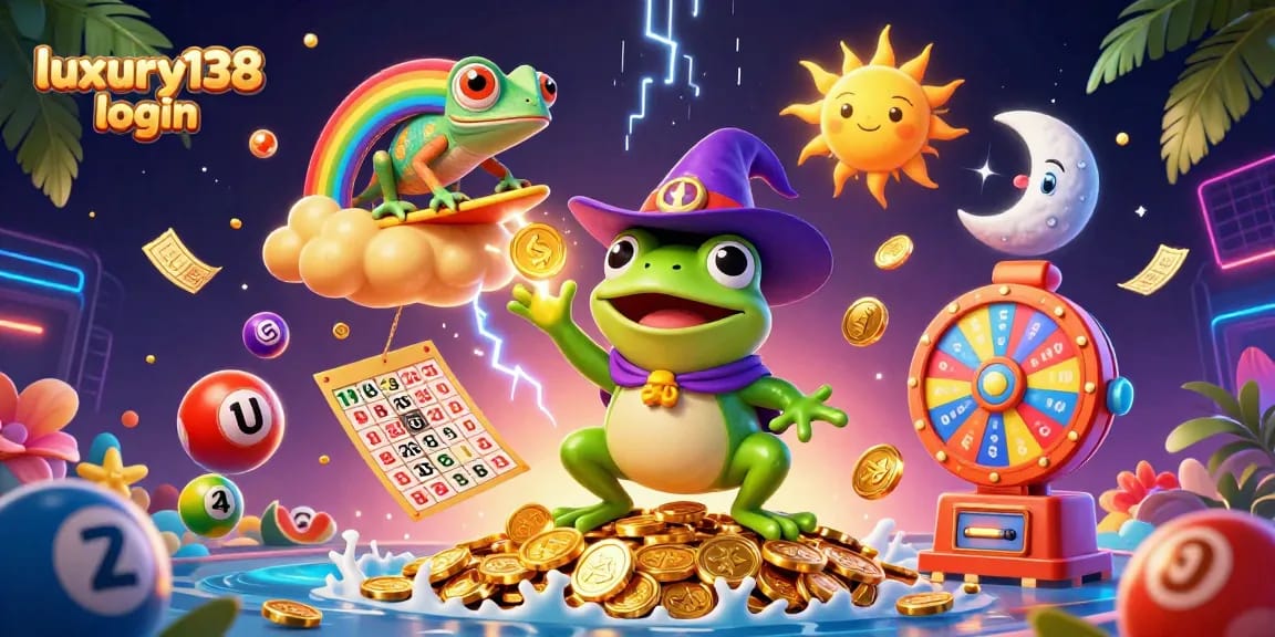 Play and win big with luxury138 login through vibrant game elements and captivating characters in a dazzling atmosphere.