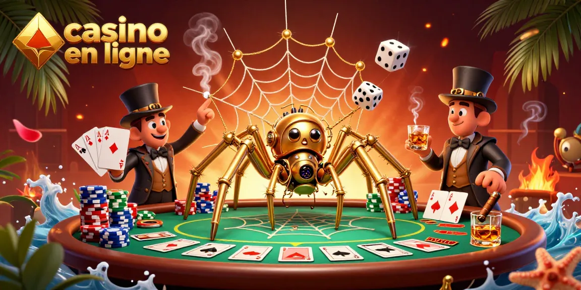 Dévoilez les stratégies des jeux dans le casino en ligne avec cette illustration complexe.