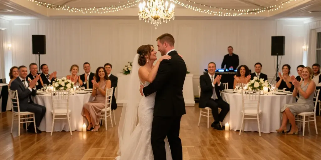 Hochzeit DJ Berlin Brandenburg sorgt für unvergessliche Tanzmomente mit feiernden Gästen.