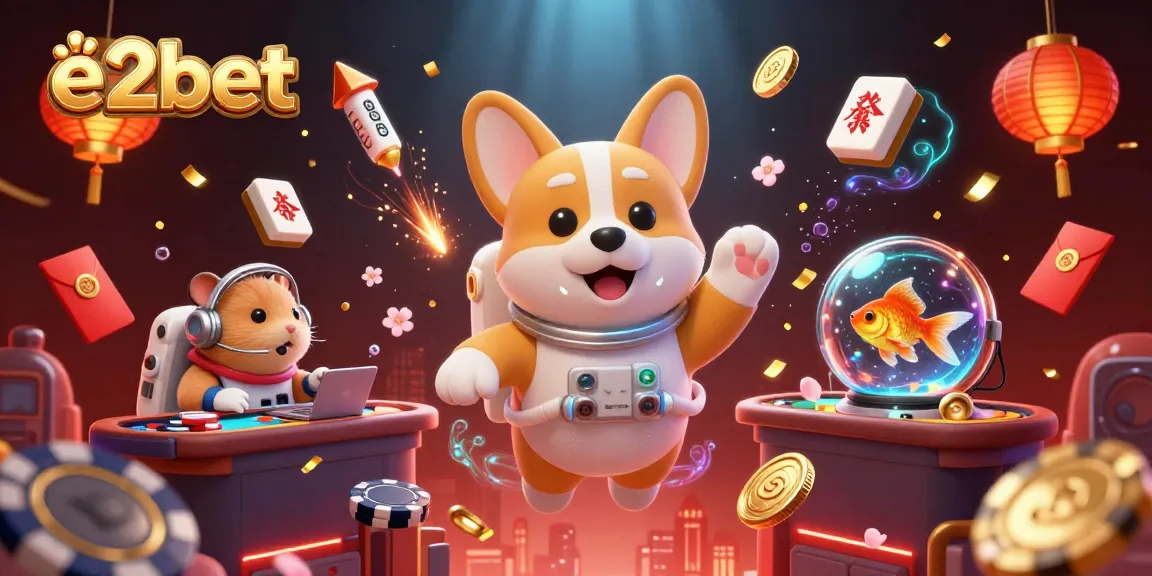 Experience thrilling moments in e2bet’s cosmic casino with vibrant gaming elements.