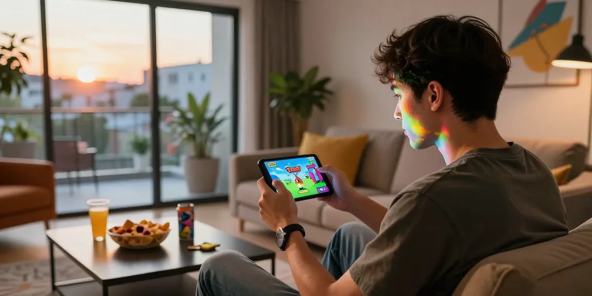 Play Tappy Bird casino on a mobile device in a vibrant gaming setting, highlighting an engaged player.