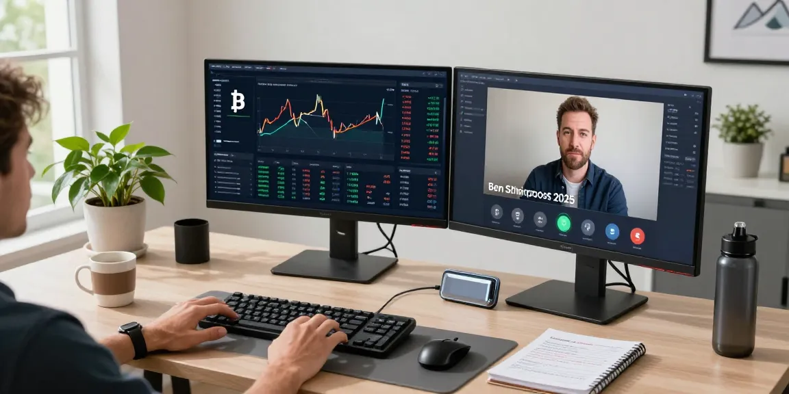 ben shapiro net worth 2025 displayed in advanced crypto trading setup with secure blockchain wallet and DeFi performance metrics in a professional home office environment