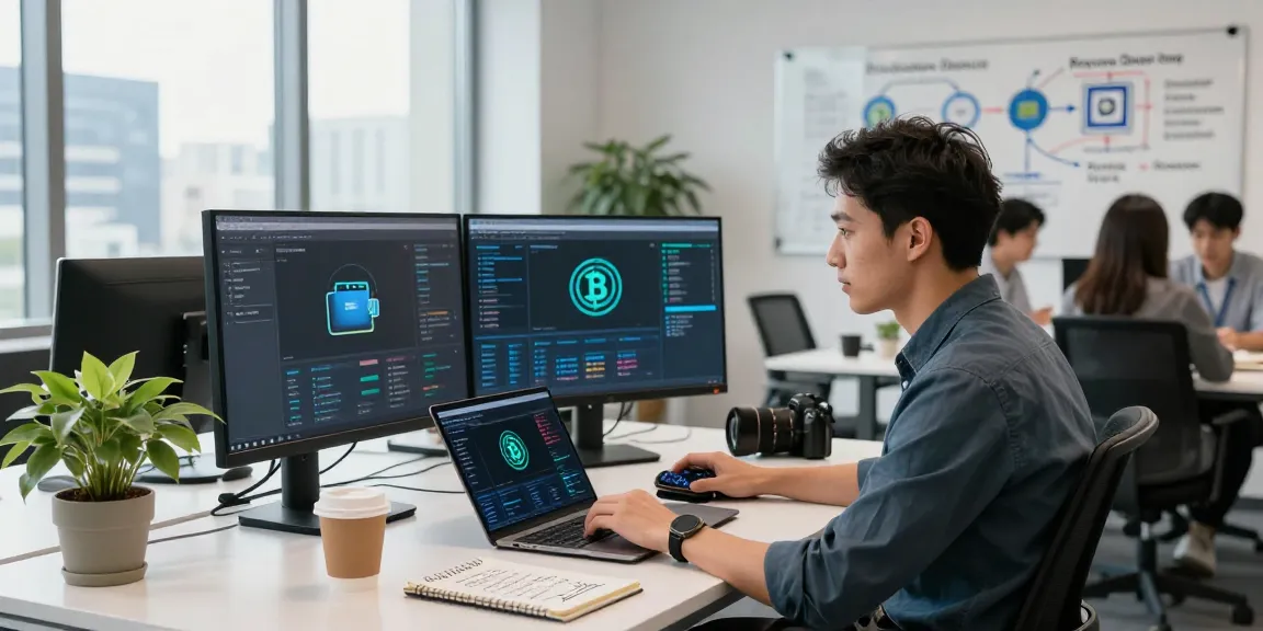 Expert working on strategies to recover lost crypto in a modern office.