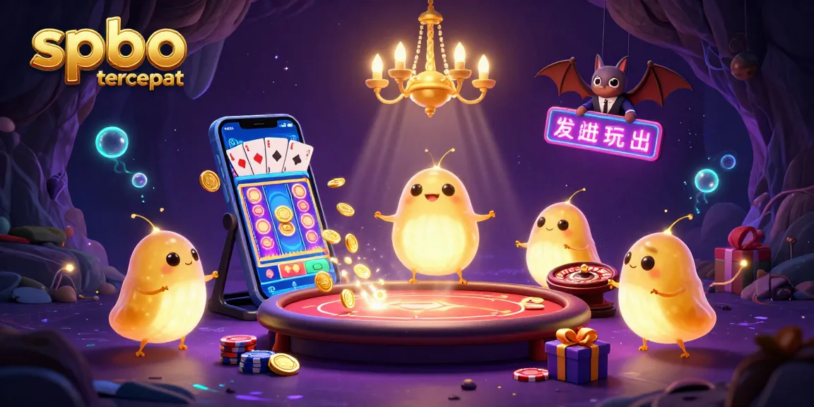 Experience the thrill of spbo tercepat in a vibrant cave casino with glowworms and games.