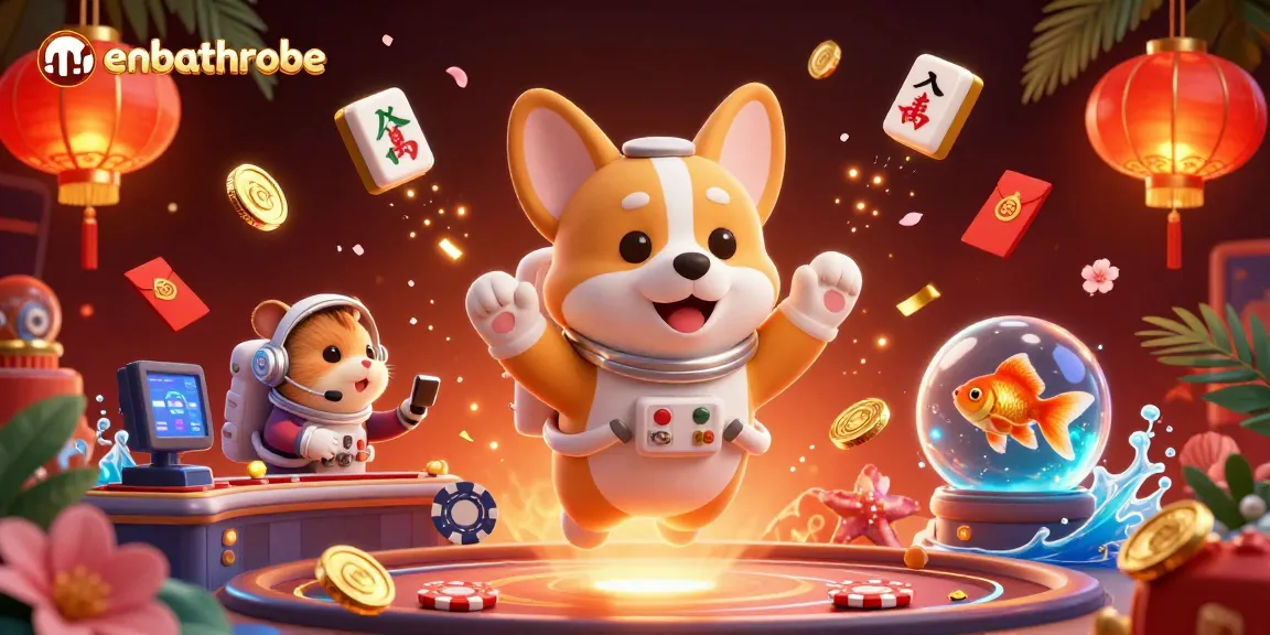 Menbathrobe membawa pengalaman kasino virtual dengan corgi astronot dan elemen beruntung lainnya.