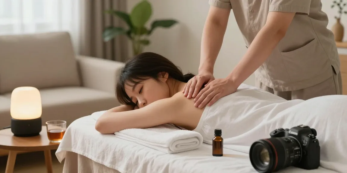 서울출장안마 home massage therapy experience with therapist soothing client in cozy setting