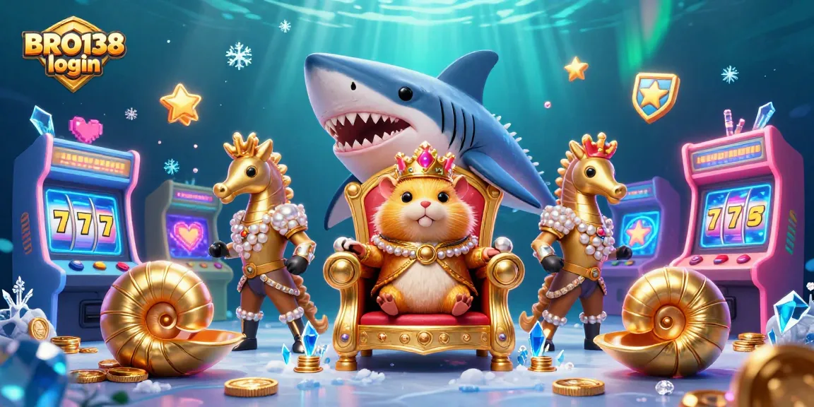 Engage with BRO138 login as the golden hamster king reigns over exciting slot games.