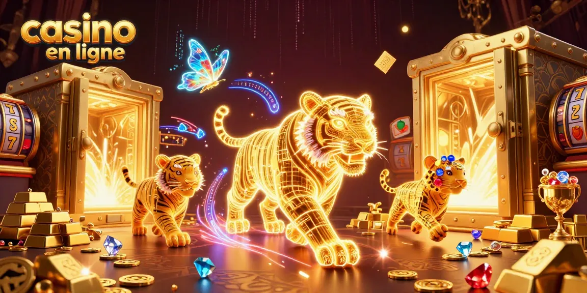 Obtenez des gains avec le casino en ligne dans cette illustration dynamique et colorée.