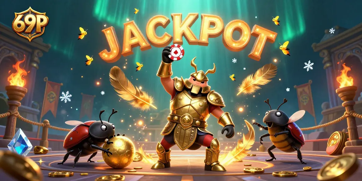 Jogue no 69P e ganhe com a sorte no jackpot enquanto o besouro vitorioso brilha!