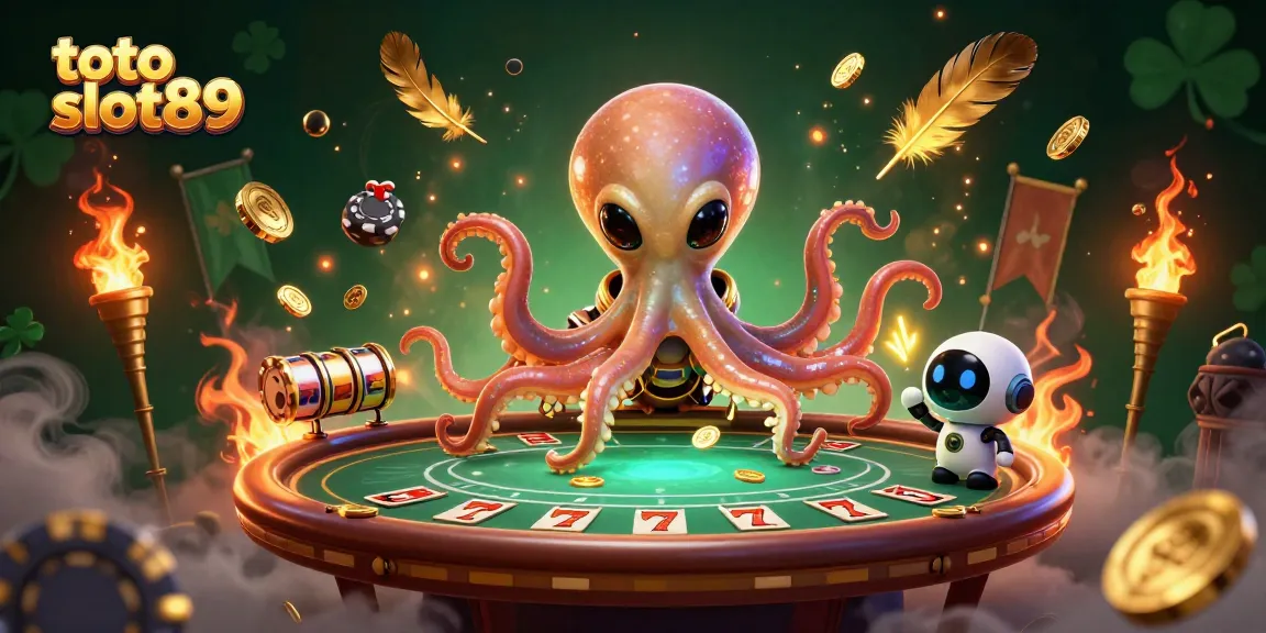 Experience thrilling gameplay with toto slot89 in a vibrant alien casino scene filled with slot reels and poker elements.