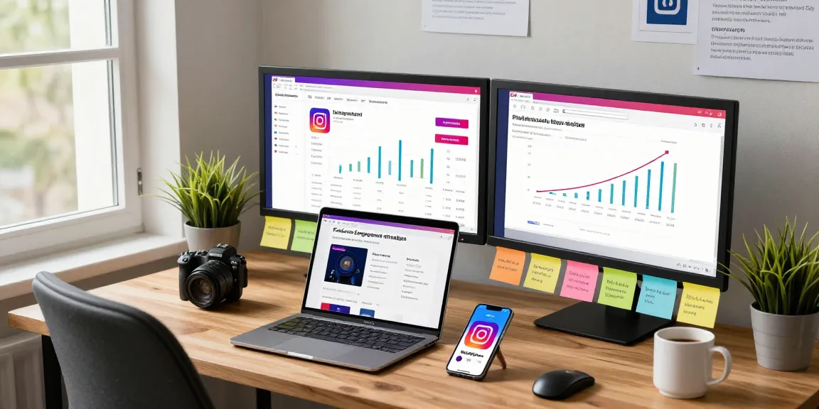 In a vibrant workspace, a marketer analyzes strategies to buy verified Instagram followers for boosting engagement and influence.