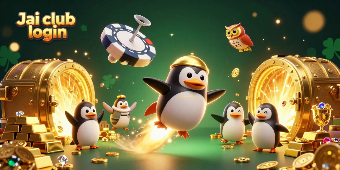 Experience thrilling gameplay with Jai club login surrounded by golden treasures and casino elements.