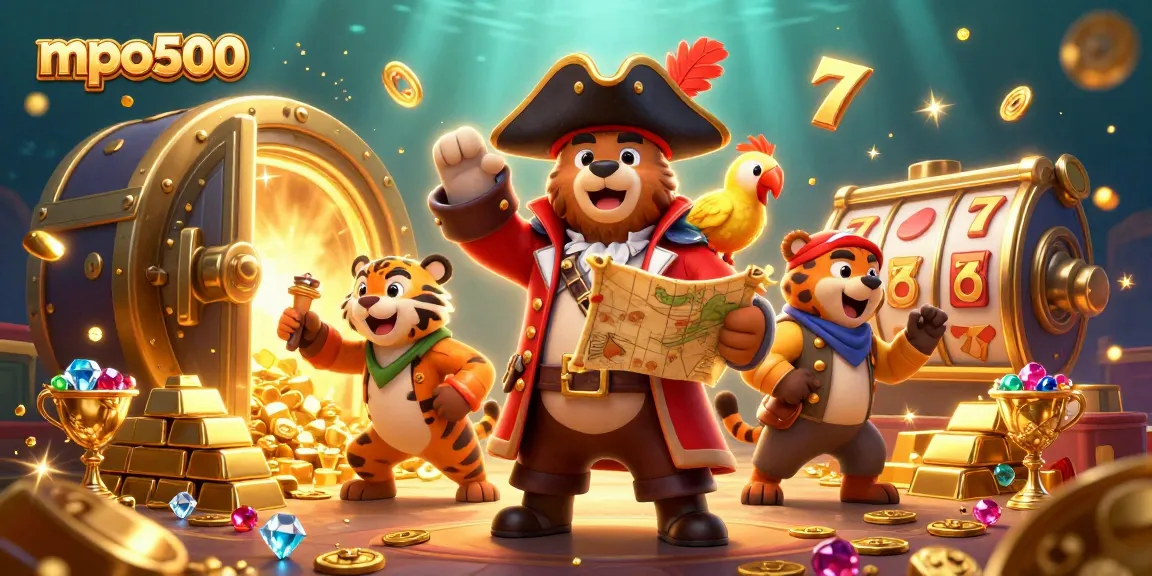 Experience excitement at mpo500 with cartoon characters interacting in a thrilling casino adventure.