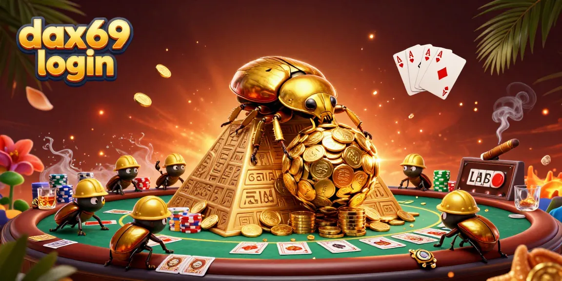 Mainkan dax69 login dengan mesin slot emas dan simbol kasino, nikmati petualangan seru!
