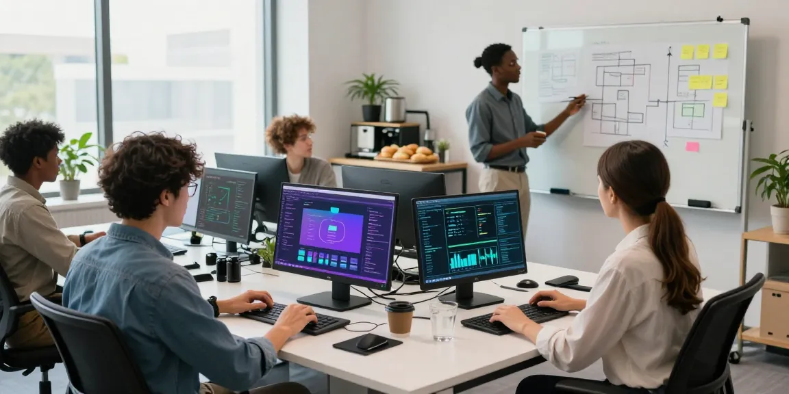 Collaborative workspace highlighting cika4d in a modern tech office