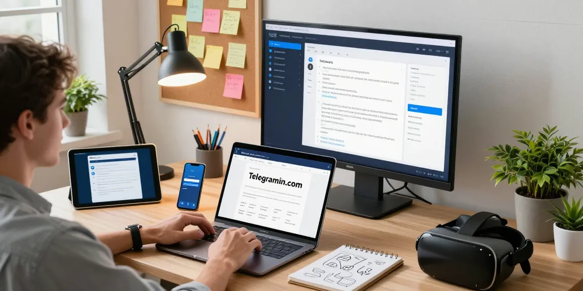 Interactive digital workspace on telegraimin.com showcasing innovative tech solutions and engaging user experience.