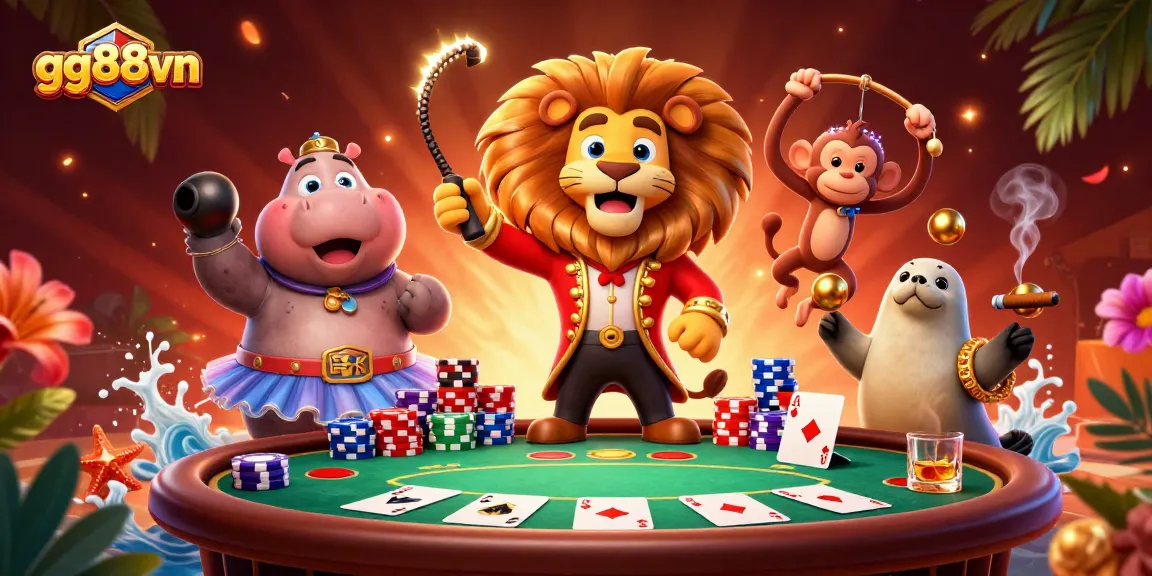Experience winning strategies at gg88vn with this vibrant casino illustration showcasing exciting gameplay.