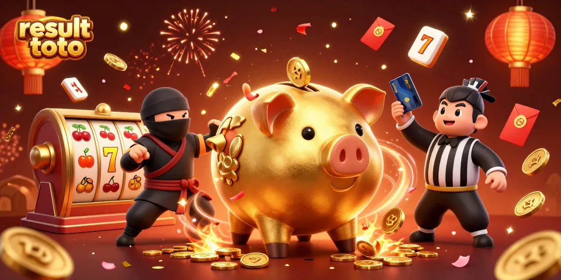 Win big with engaging result toto gaming scene featuring dynamic characters and exciting slot elements.