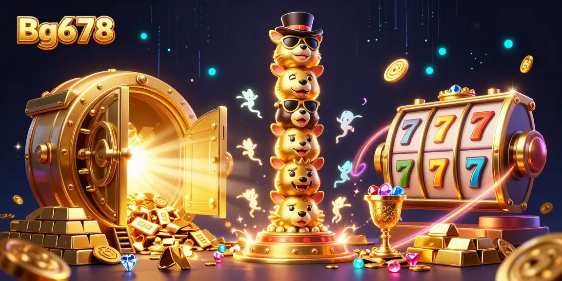 Engage with exciting casino gaming at Bg678 featuring a magical totem pole swirling with riches.