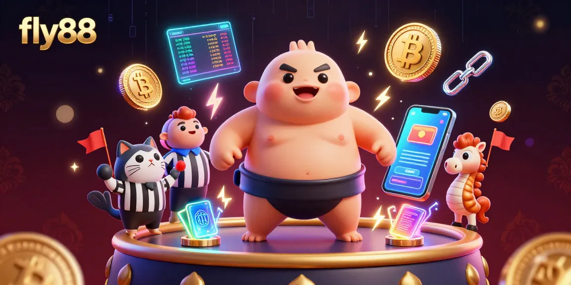 Witness fly88's vibrant underwater crypto showdown featuring engaging characters and electrifying elements.