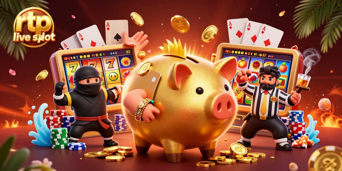 Spin the reels with the rtp live slot as the golden piggy bank sumo wrestler sends coins flying!