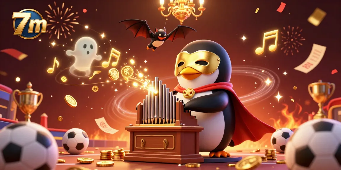 Bet on 7m sports scores with exciting visuals of the penguin organist and lively betting elements.