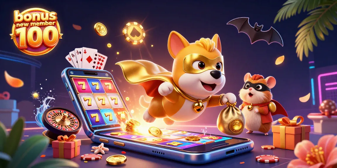 Engage with thrilling slot gaming energy through bonus new member 100 rewards as the superhero duo flies over coins.