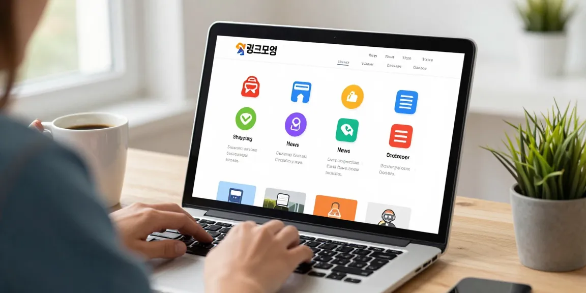 링크모음 서비스의 사용자 친화적인 인터페이스를 탐색하는 모습