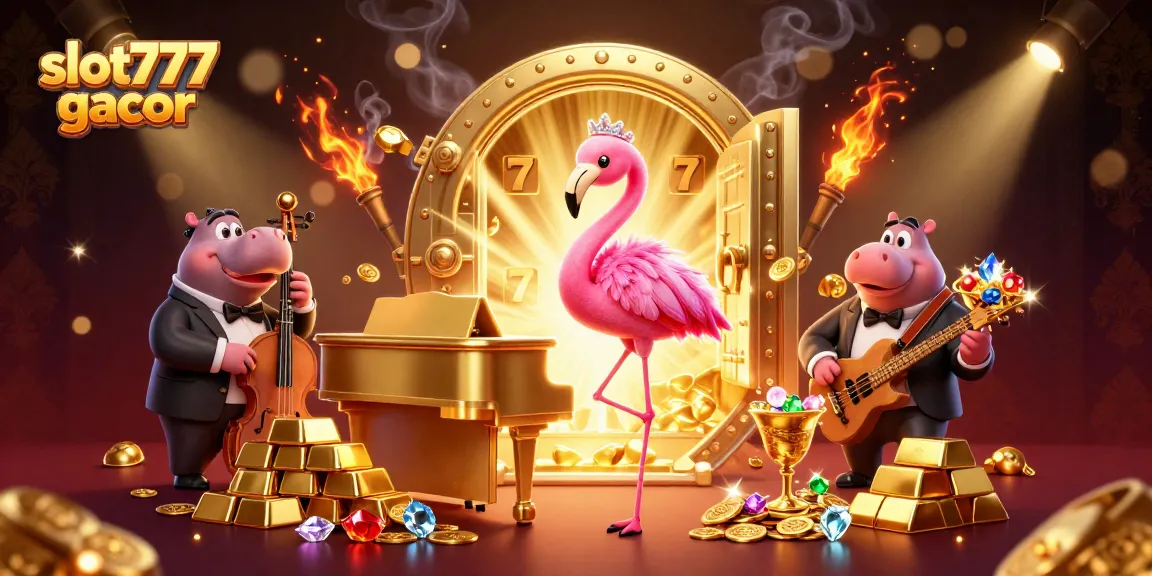 Slot777 gacor memperlihatkan pengalaman bermain yang kaya dengan karakter kasino dalam ilustrasi 3D menarik.