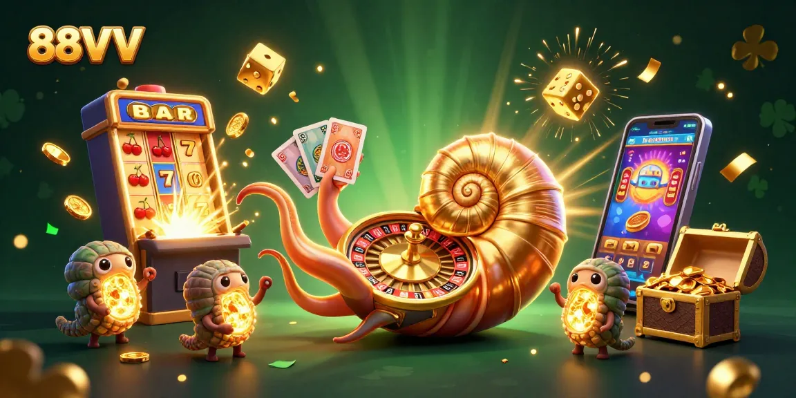 Experience the excitement of 88VV as the giant nautilus spins the roulette wheel amidst a jackpot explosion.